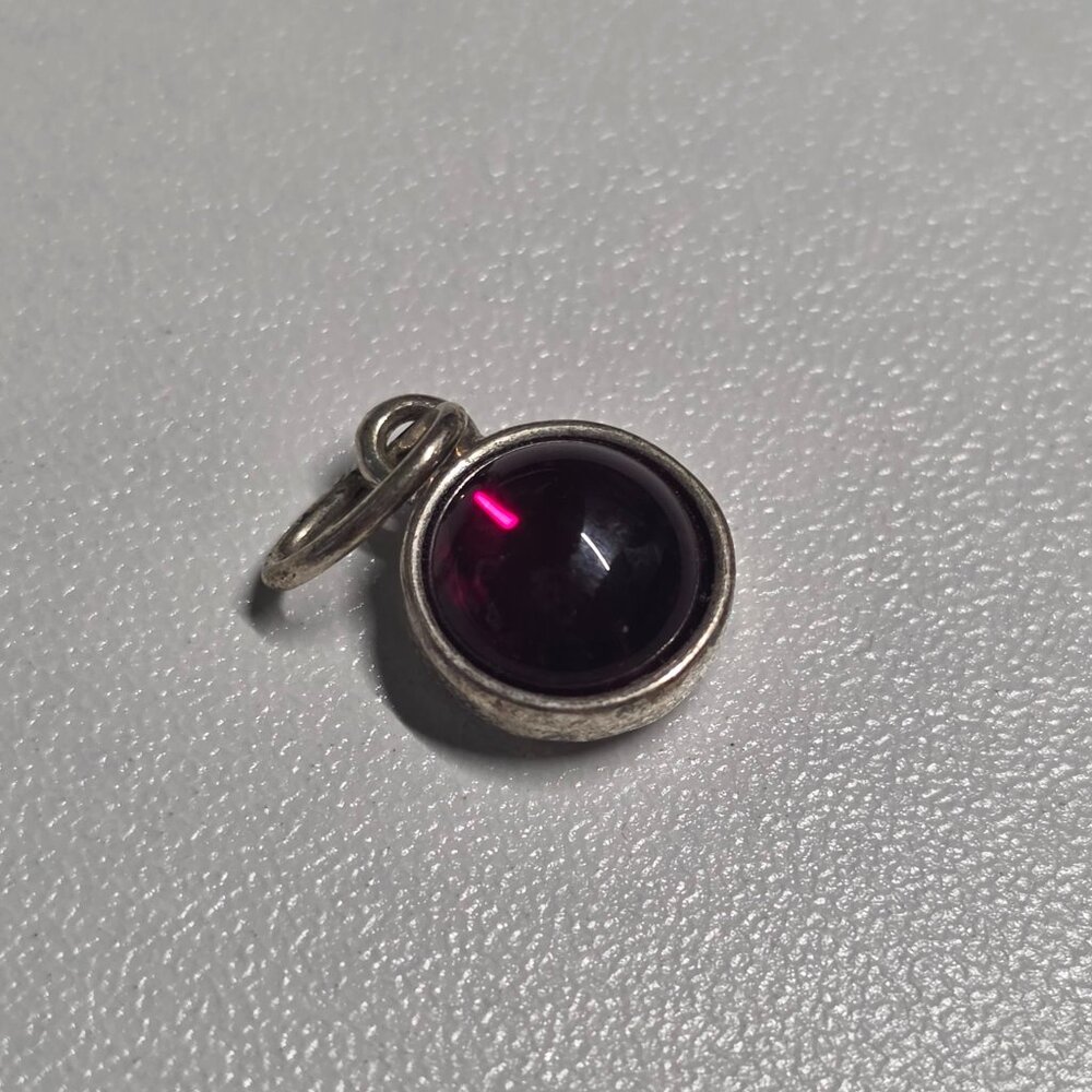 Ruby/Garnet Swarovski Stainless Steel Charm